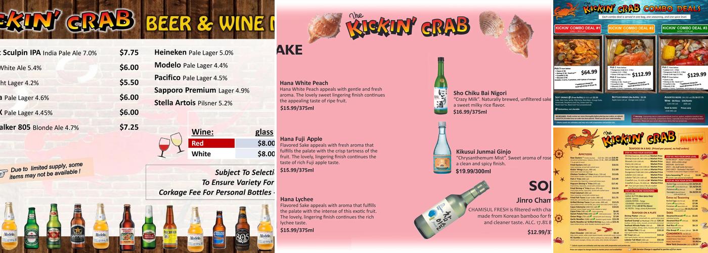 The Kickin' Crab Long Beach Menu