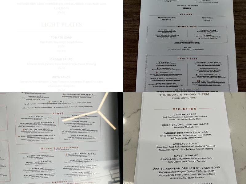 Joya Kitchen Menu