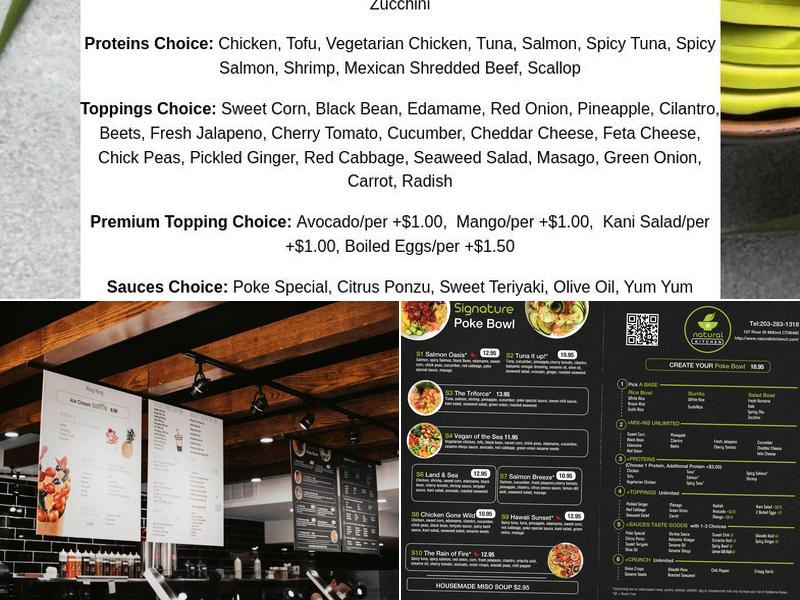 Natural Kitchen Menu