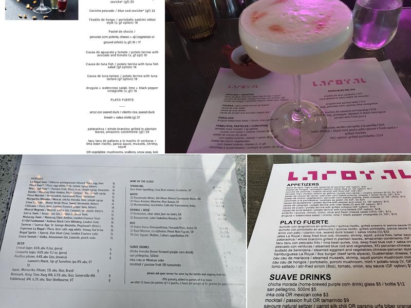 LA ROYAL Menu