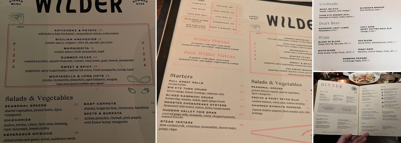 Wilder Menu