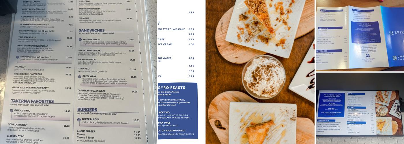 Spiro’s Taverna of West Melbourne Menu