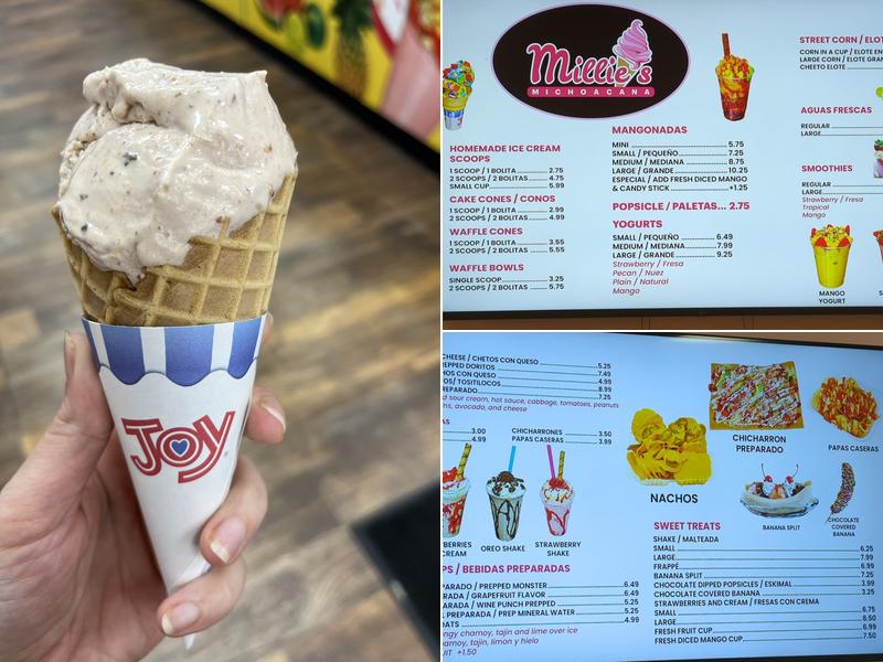 Millie’s Michoacana Menu