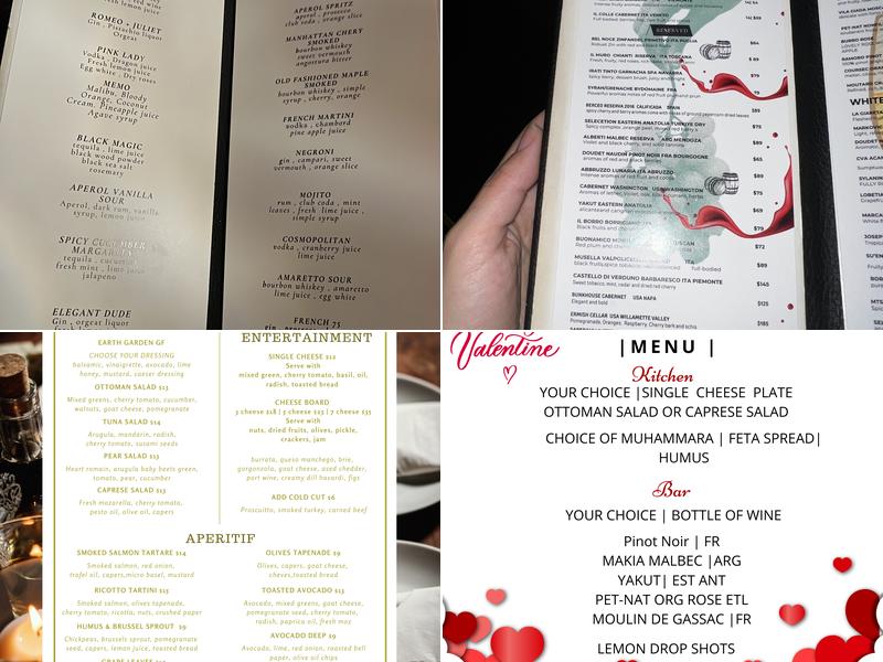 Barrel cheese & wine | cocktails | Event Space Menu