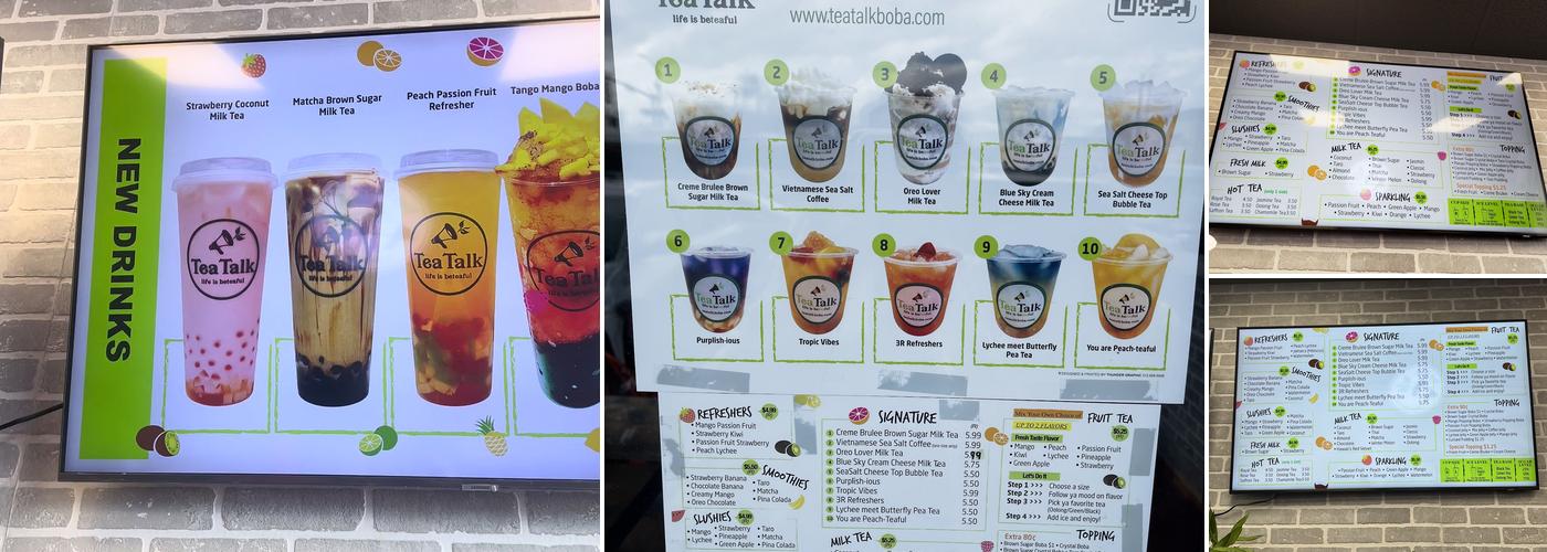 TeaTalk Boba Menu