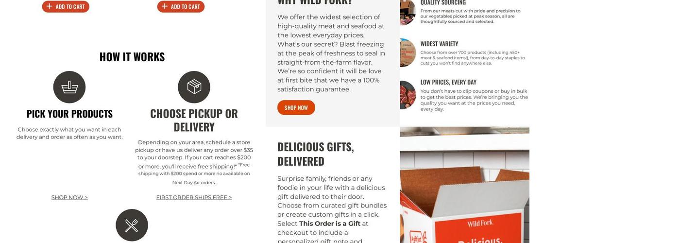 Wild Fork Menu