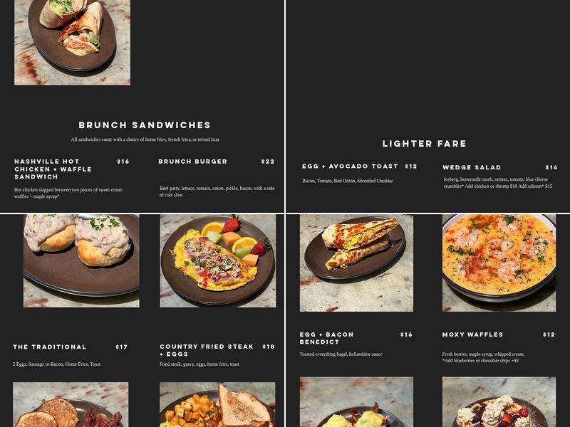 Moxy Rooftop Menu