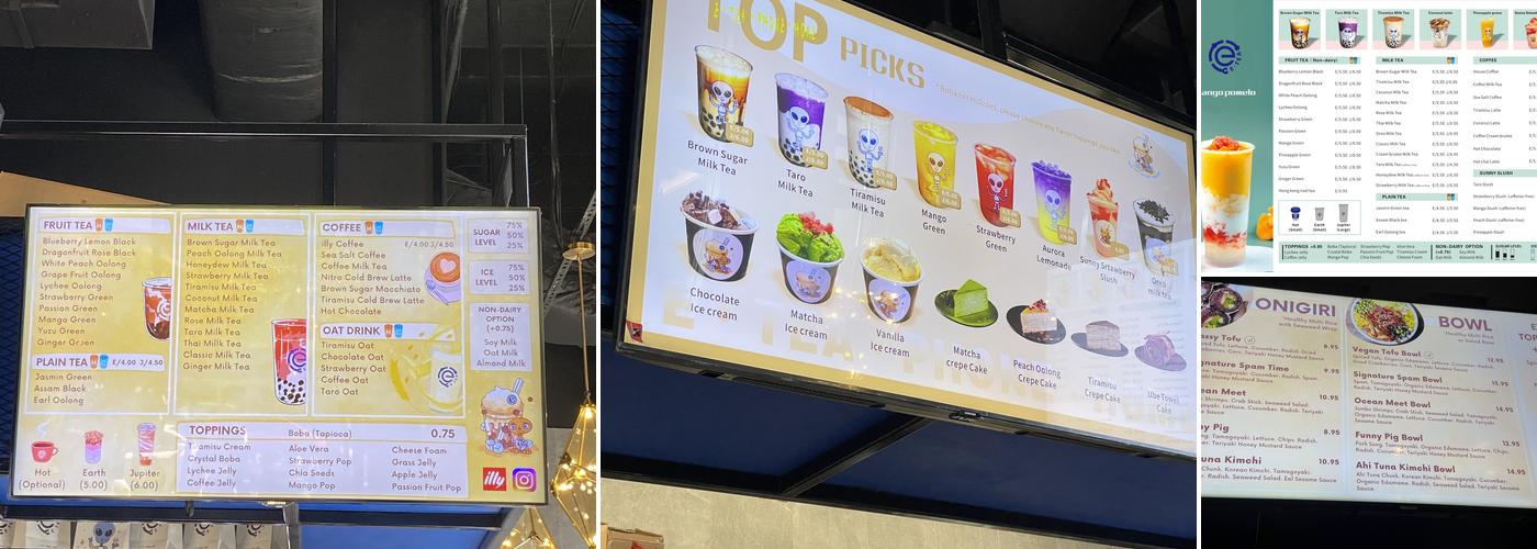 E-Tea Menu