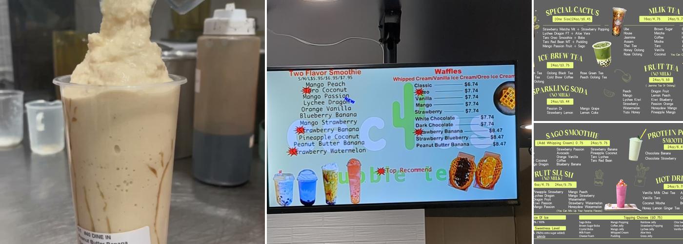 Cactus Bubble Tea Menu