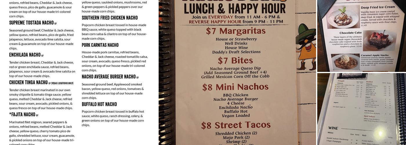 Nacho Daddy - Henderson Menu