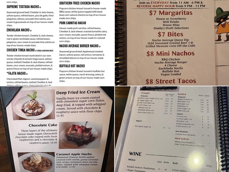 Nacho Daddy - Henderson Menu