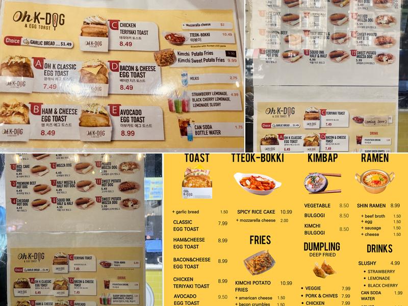 Oh K-Dog Hell's Kitchen Menu
