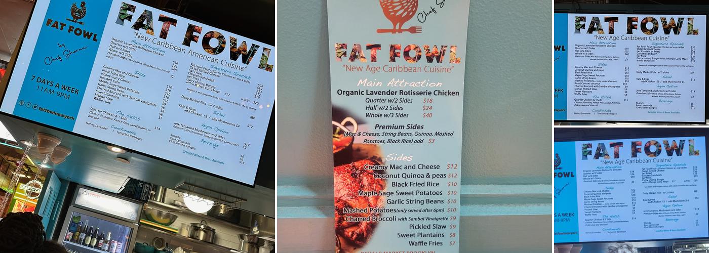 Fat Fowl Menu