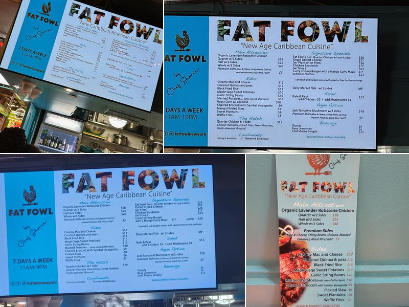 Fat Fowl Menu