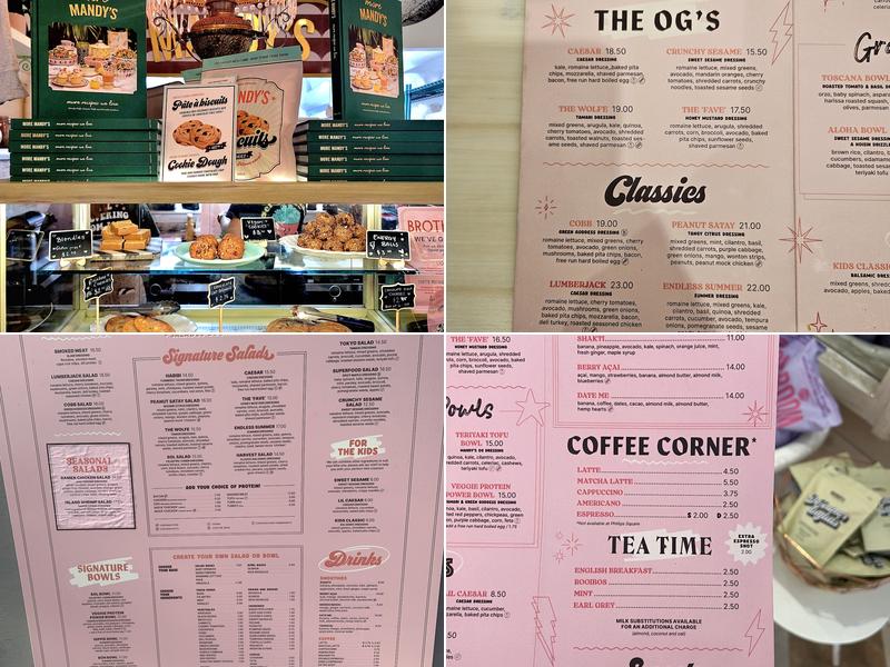 Mandy's Ossington Menu