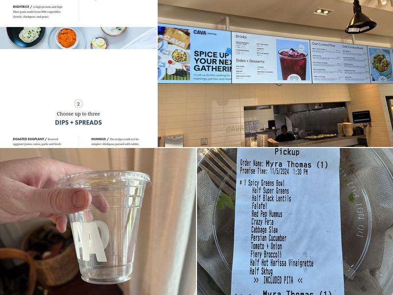 CAVA Menu