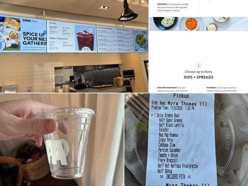 CAVA Menu