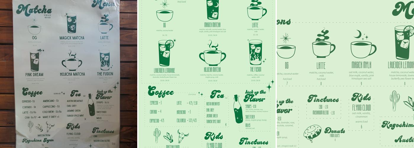 Magick Matcha Menu