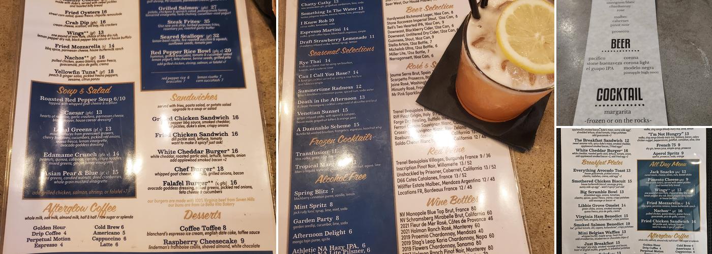Bar West Menu