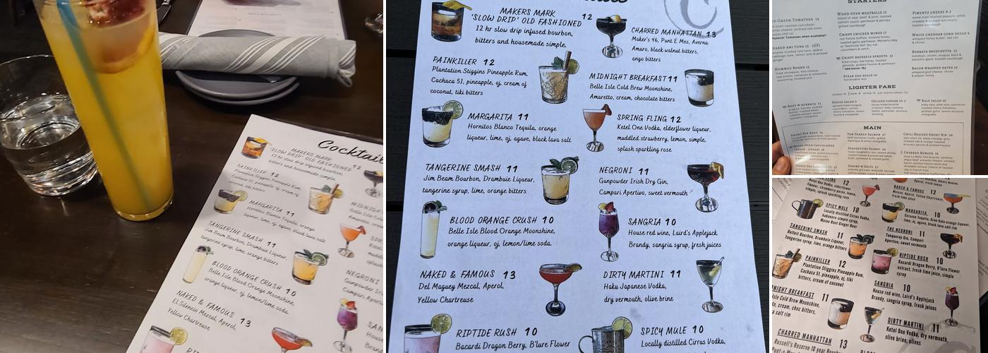 Charred Hanover Menu