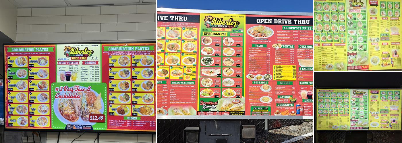 Aliberto's Jr Menu