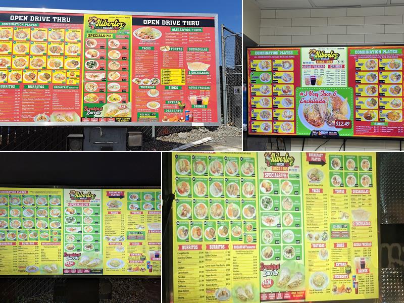 Aliberto's Jr Menu
