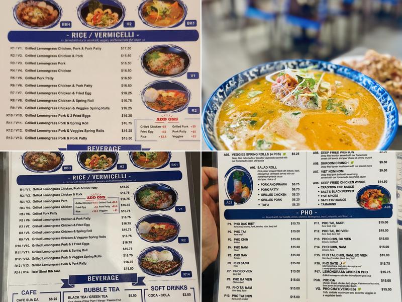 Pho Den Menu