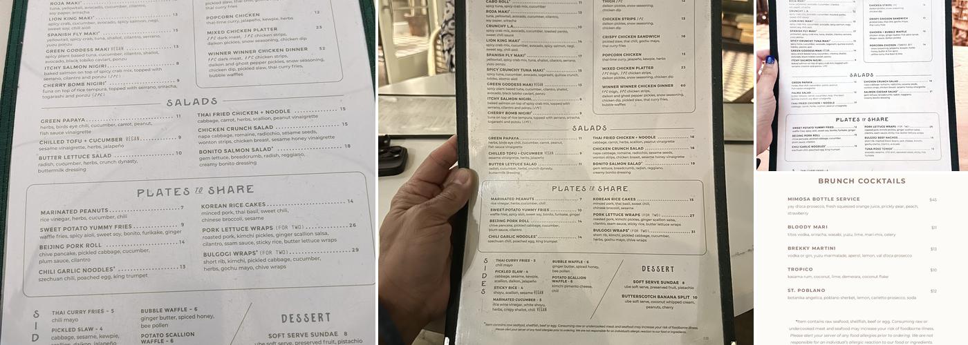 Palma Menu