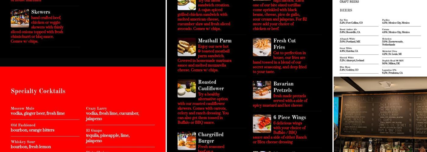 Mr Furley's 3rd St. Menu