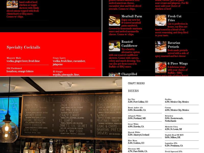 Mr Furley's 3rd St. Menu