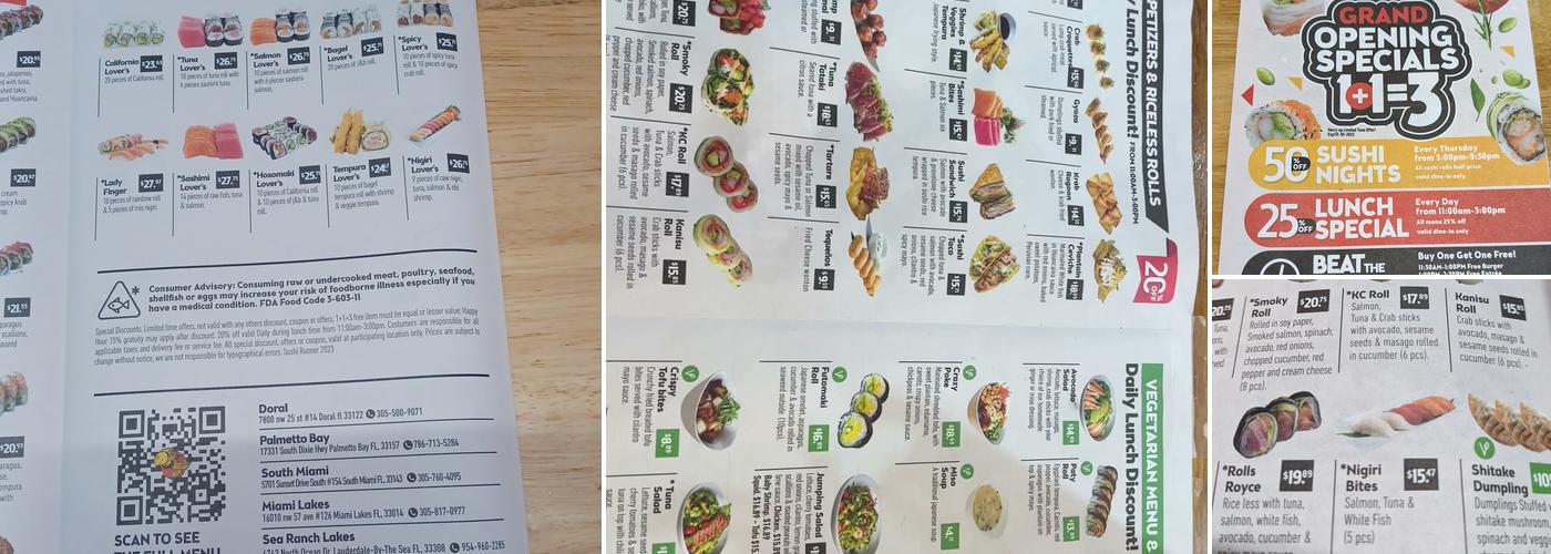 Sushi Fusion Menu