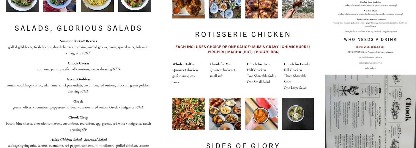 Chook Menu