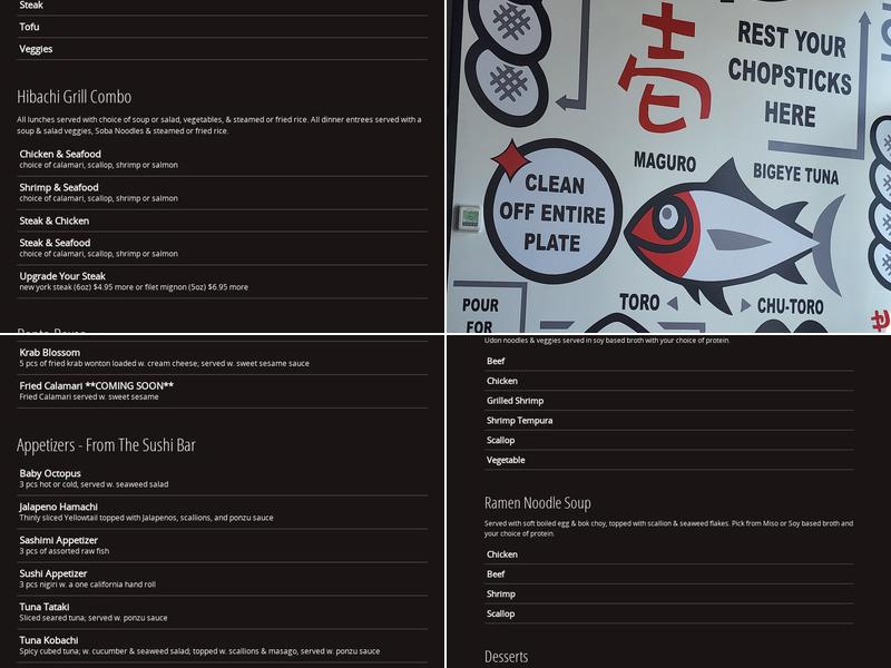 Kyoto - Colonial & Bumby Menu