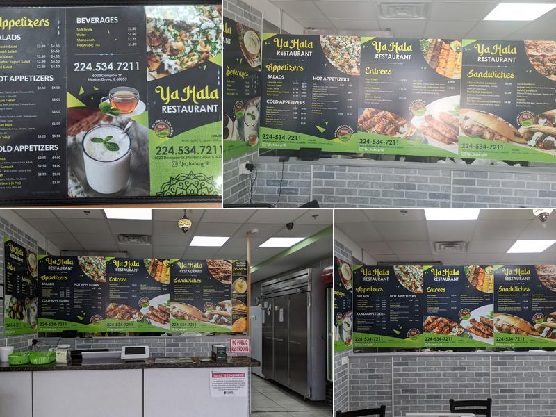 Ya Hala Restaurant Menu