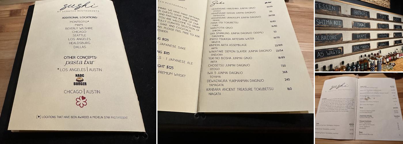 Sushi by Scratch Restaurants - Cedar Creek Menu