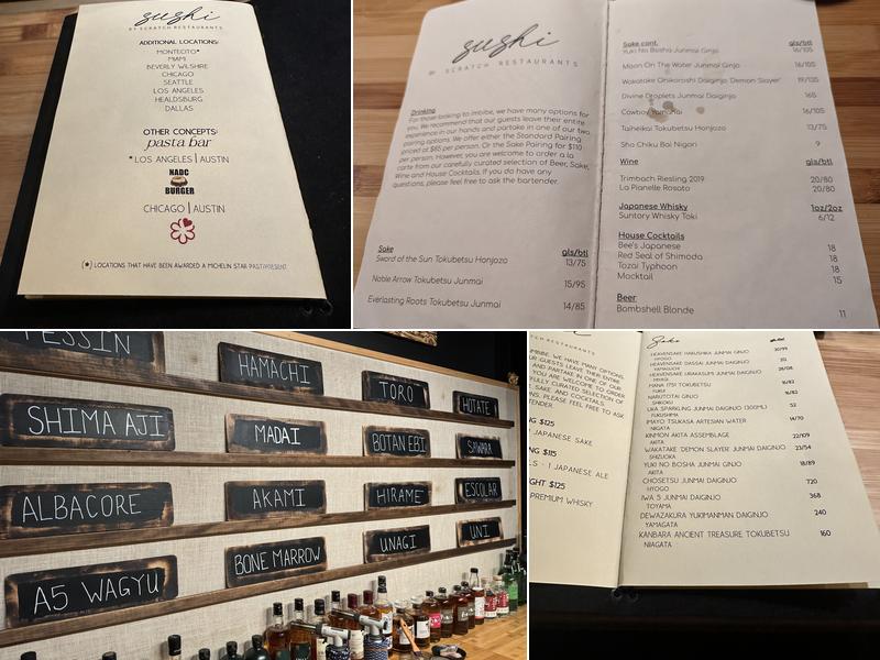 Sushi by Scratch Restaurants - Cedar Creek Menu