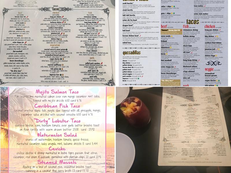Dirty Taco + Tequila Patchogue Menu