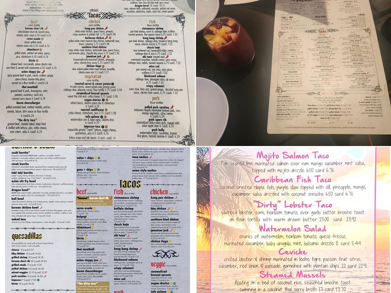 Dirty Taco + Tequila Patchogue Menu