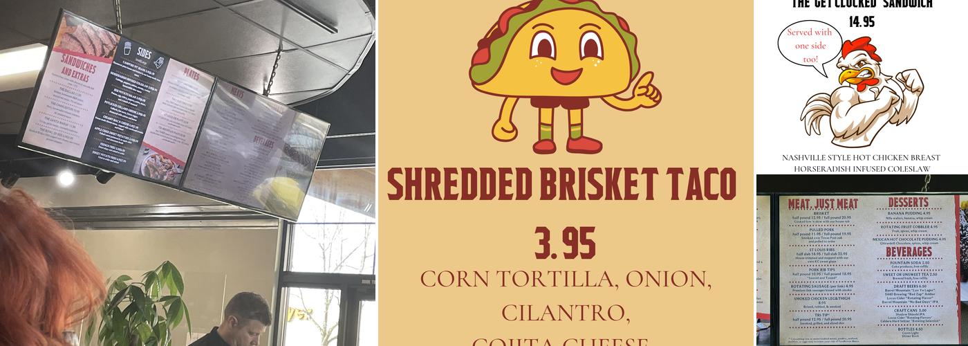 Creekside BBQ Menu