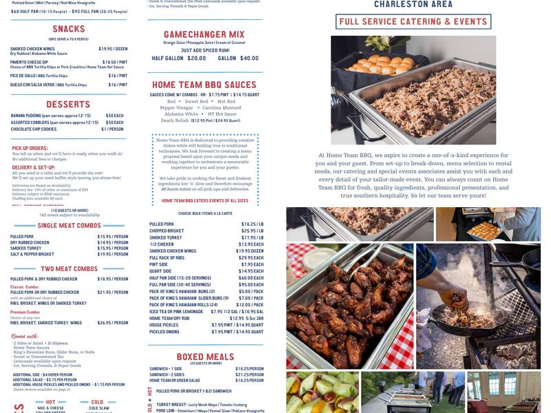 Home Team BBQ Menu