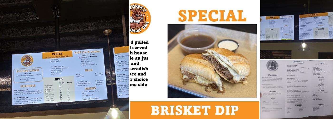 Hatcher's On Target BBQ Menu