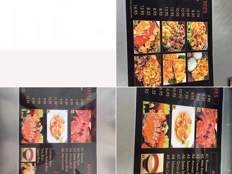 Ying Hana Teppanyaki Menu