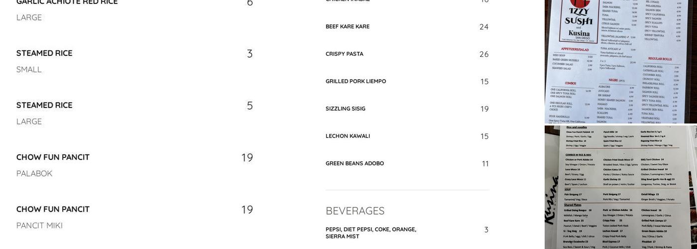 Kusina San Diego: A Taste of the Pacific Menu