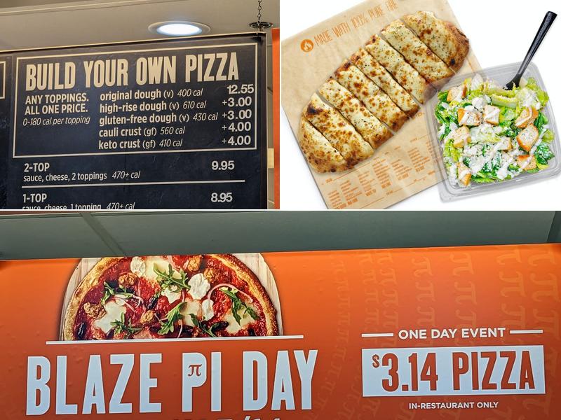 Blaze Pizza Menu