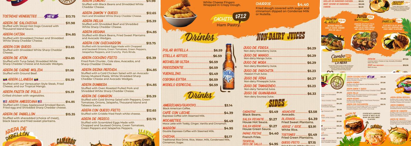 VeneBites Menu