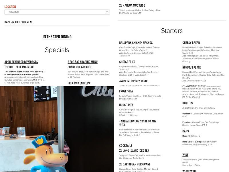 Studio Movie Grill - Alpharetta Menu