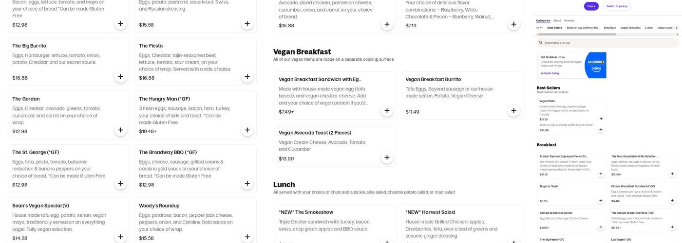 Buds On Jay Menu