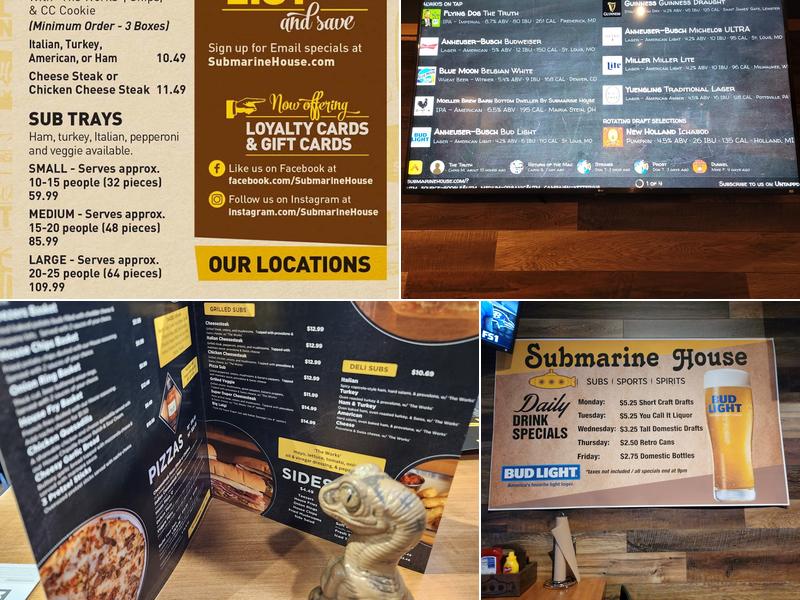 Submarine House Menu