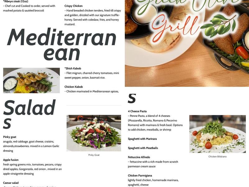 Green Olive Grill Menu
