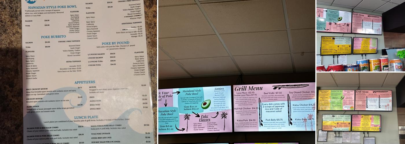 Aloha Hawaiian Poke & Grill Menu